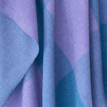 Load image into Gallery viewer, Lilac &amp; Blue Check Donegal Tweed Fabric Sample
