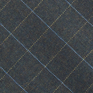 Teal Windowpane Donegal Tweed Fabric Sample