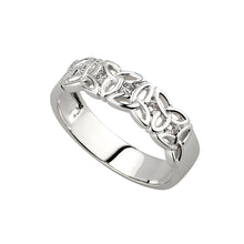 Load image into Gallery viewer, 14ct White Gold Diamond Trinity Knot Band
