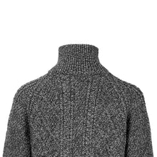 Load image into Gallery viewer, Charcoal Unisex Hand Knit Aran Cardigan
