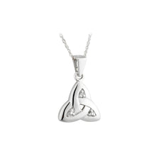 Load image into Gallery viewer, 14k White Gold Diamond Trinity Knot Pendant

