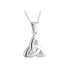 Load image into Gallery viewer, 14k White Gold Diamond Trinity Knot Pendant
