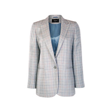 Load image into Gallery viewer, Blue Prince of Wales Wool &amp; Linen Blazer
