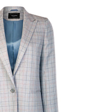 Load image into Gallery viewer, Blue Prince of Wales Wool &amp; Linen Blazer
