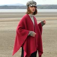 Load image into Gallery viewer, Luxury Wrap Cape, Raspberry
