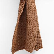 Load image into Gallery viewer, Waffle Stitch Scarf, Tobacco
