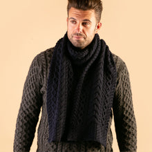 Load image into Gallery viewer, Navy Cathal Aran Scarf
