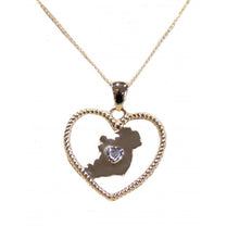 Load image into Gallery viewer, Fill Your Heart With Ireland 14ct Yellow Gold &amp; Diamond Pendant
