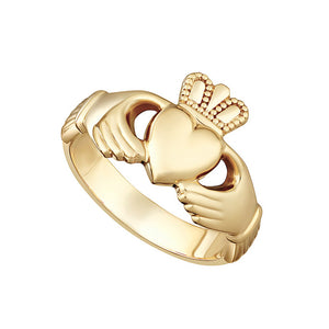 14ct Yellow Gold Claddagh Ring