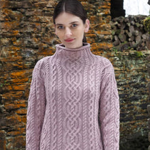 Load image into Gallery viewer, Dusty Pink Funnel Neck Sweater
